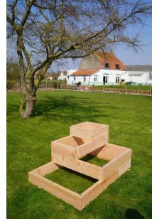 carré fantastik - EFFET GRAPHIK, carré potager écoresponsable en bois, 4 niveaux. Fabriqué en France.